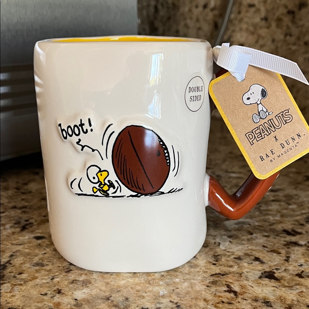 Rae Dunn Peanuts Snoopy Football Touchdown Mug